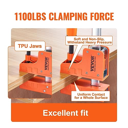 VEVOR 50" Parallel Bar Clamp Set, 1100 lbs Load Limit, 2-Pack - size: 50"(2 Pack), style: Heavy-Duty