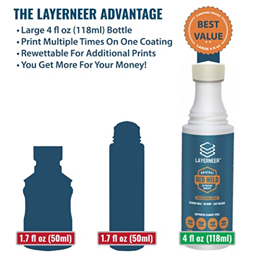 3D Printer Adhesive Glue Bed Weld Original, Strong Grip Reduces Warping