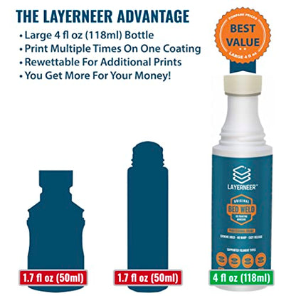 3D Printer Adhesive Glue Bed Weld Original, Strong Grip Reduces Warping