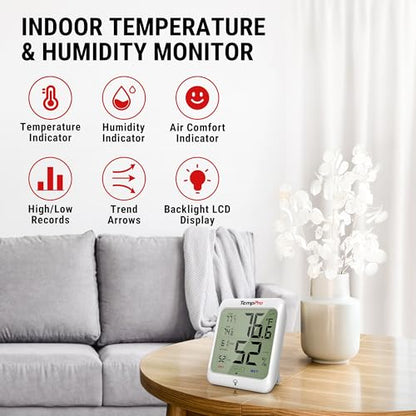 TempPro TempAir Digital Hygrometer Indoor Thermometer for Home