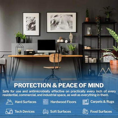 PermaSafe SHIELD 90-Day Antimicrobial Surface Protectant Spray | Long-Lasting, Multi-Surface Protection Against Growth & Spread of Bacteria, Mold, Mildew, Fungi & Algae | Indoor & Outdoor Use - 1 Gal - size: 128 Fl Oz (Pack of 1)