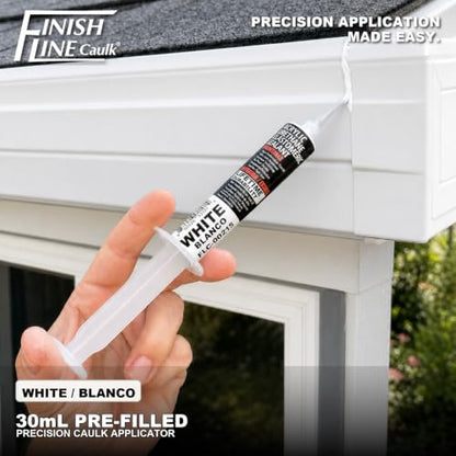 30mL Pre-Filled Precision Caulk Applicator White 5-Pack - color: White