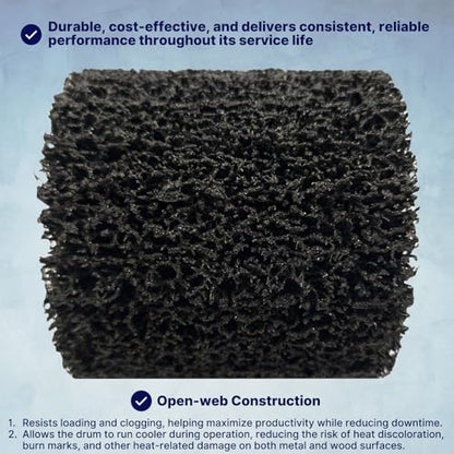 JONAS C 2 Pcs 4.5" x 4" 40 Grit Surface Conditioning Drum - style: 40 grit