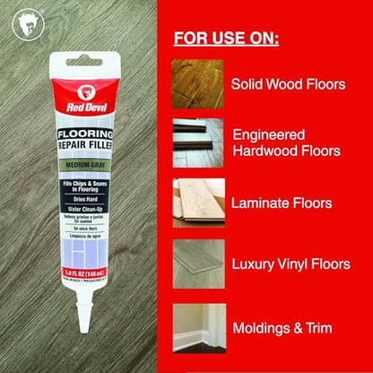 Red Devil 056050 Flooring Repair Filler, 5 oz., Medium Gray, 1 Pack - color: Medium Gray, size: Pack of 1