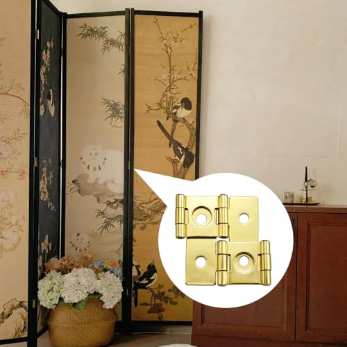 8-Pack 360° Retro Double Acting Hinges – Gold Folding Screen Hardware - color: Gold
