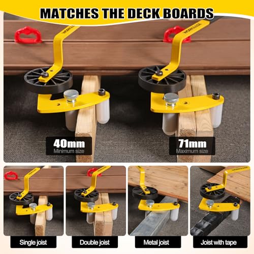 WORKEASE Deck Board Straightening Tool, 9pcs Lever Deck Tool Set