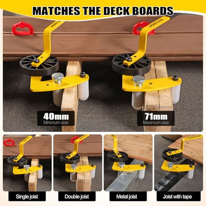 WORKEASE Deck Board Straightening Tool, 9pcs Lever Deck Tool Set