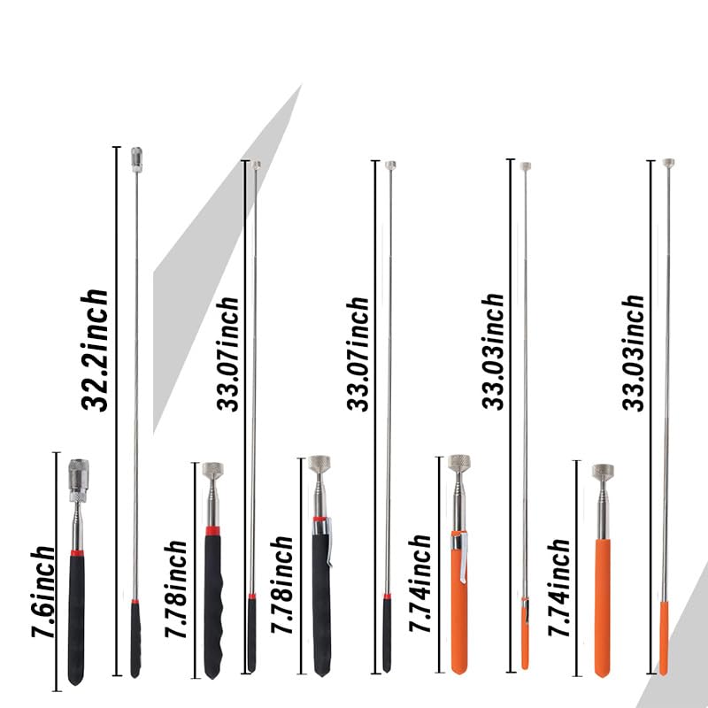 Magnetic Pick Up Tool 10 Pack, Telescopic Magnet Sticks - size: 10 Pack