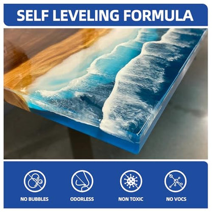 1 Gallon Crystal Clear Epoxy Resin Kit,1:1 Volume Ratio, High Gloss Finish, UV Resistant, Fast Cure, Ideal for Art, Jewelry, Crafting, Tumblers & More - Includes Resin & Hardener - size: 1 Gallon