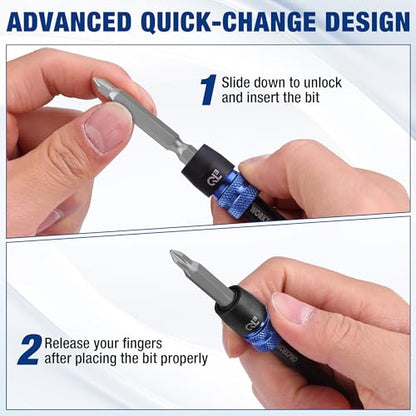 WORKPRO 2-Piece 3" Drill Screwdriver Bit Holder for Impact Driver Bits - style: 3"+3"
