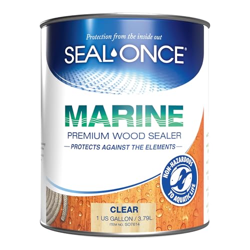 SEAL-ONCE Marine Penetrating Wood Sealer and Waterproofer, Clear, 1 Gallon - color: Clear, size: 1 Gallon
