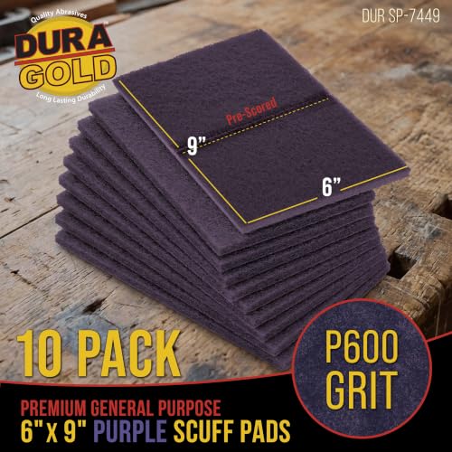 Dura-Gold 6" x 9" Purple Medium Fine 600 Grit General Purpose Scuff Pads - color: Purple