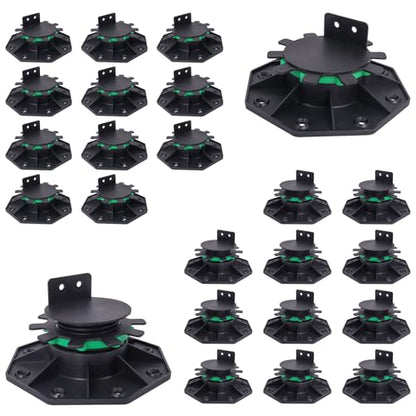 24 Pack Adjustable Deck Support Pedestals, 1-9/16" to 2-3/8" Height - size: 1-9/16 to 2-3/8"