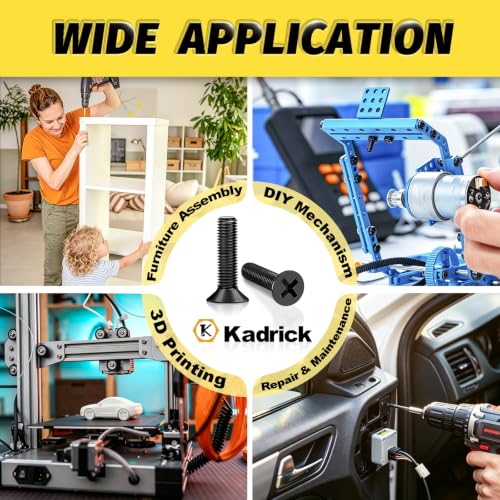 KADRICK M3 x 40mm Countersunk Screws, 170PCS, M3 Flat Head Screws - size: M3x40mm 170PCS