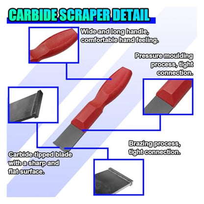 Carbide Scraper Set, 1-1/4 Inch Gasket Scrapers Tool, Large - size: Large