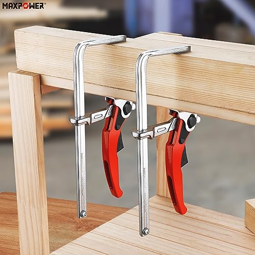 MAXPOWER Ratcheting Table Clamp, 7 7/8" Capacity, 530 LBS, Quick Release - size: 7 ⁷/₈" Ratcheting