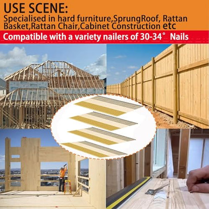 34° Framing Nails, Ring Shank,1000pcs - size: Assembly---1000pcs