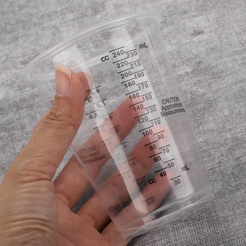 60 Pcs 8oz Epoxy Resin Mixing Cups Disposable Plastic Measuring Cups
