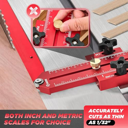 Saker Thin Rip Jig Table Saw Jig Guide - style: Red