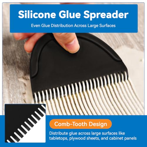 Wood Glue Applicator Kit, Silicone Glue Brush, Glue Tray & Glue Spreader