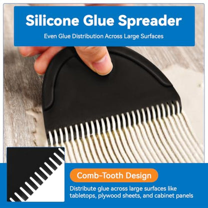 Wood Glue Applicator Kit, Silicone Glue Brush, Glue Tray & Glue Spreader