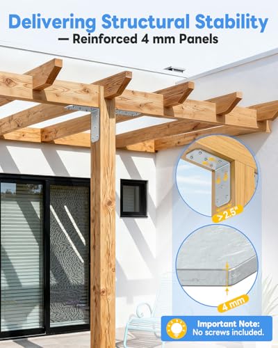 5 Inch Heavy Duty L Brackets, 90 Degree Bracket, Galvanized-8 Pcs - color: Galvanized-8 Pcs