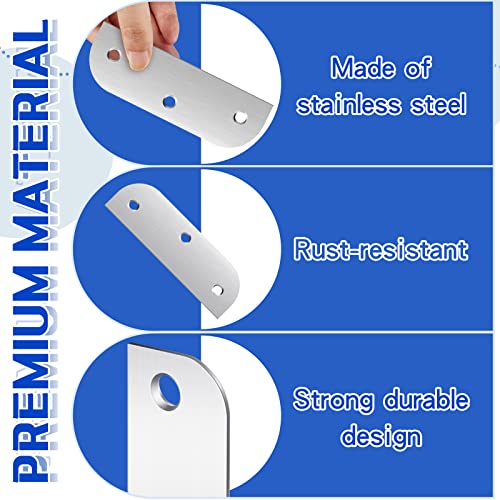 Lounsweer 6 Pcs Hinge Filler Plate 3.5''with5/8'' Door Edge Filler, Silver - color: Silver