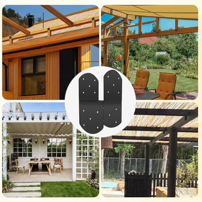 4 Pcs 6"x 6" Deck Post Caps Tie Brackets|Ineer Size(5.6"x 5.6") - size: 6"x 6" - 4 Pieces, style: Deck Post Caps Tie Brackets