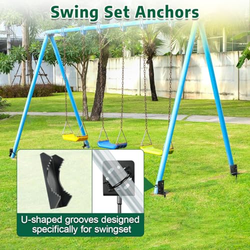 Ground Anchors Screw in 20" Set of 2 Pack, Multi Purpose Brackets - size: 20 inch 2pcs