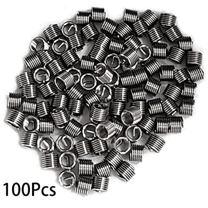 M3 x 0.5mm x 1.5D Helicoil Wire Inner Thread Inserts, Coiled Wire Helical Screws, 304 Stainless Steel, Metric, 100Pcs - size: M3*0.5*1.5d