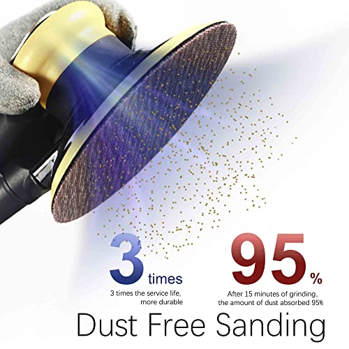 5 Inch Sanding Mesh | Micro Mesh Hook and Loop Sanding Discs | Dust Free Net Sandpaper | 50 Pack Assortment 80 | 100 | 120 | 220 | 320 Grit | Wet and Dry Sanding Screen | Anti-clog/Last Longer - style: Assortment
