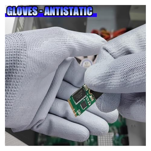 Anti-Static Work Gloves, Nylon Vinyl Wrap Gloves (12Pairs) - size: 12Pairs