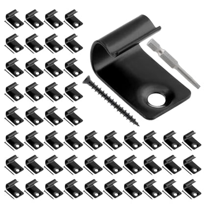 Hidden Deck Starter Clips 50 Pack for Grooved Composite Decking with Screws