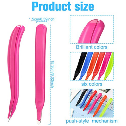 Crtiin 24 Pcs Magnetic Staple Remover Puller Bulk,Candy Color - color: Candy Color
