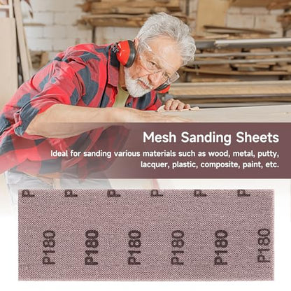 25Pcs 2-3/4" x 8" Hook and Loop Mesh Sandpaper for Orbital Sander - style: 70*198mm