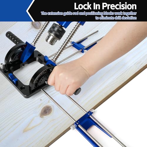 Upgraded Portable Drill Guide with 1/2" Chuck,0°to 90° Multi Angle Drill
