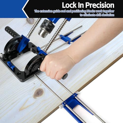 Upgraded Portable Drill Guide with 1/2" Chuck,0°to 90° Multi Angle Drill