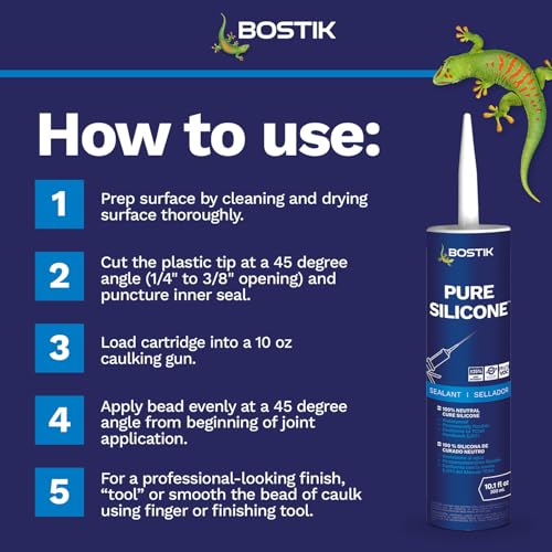 BOSTIK Pure Silicone Clay 10.1oz Silicone Caulk & Sealant - 1 Cartridge - color: Clay