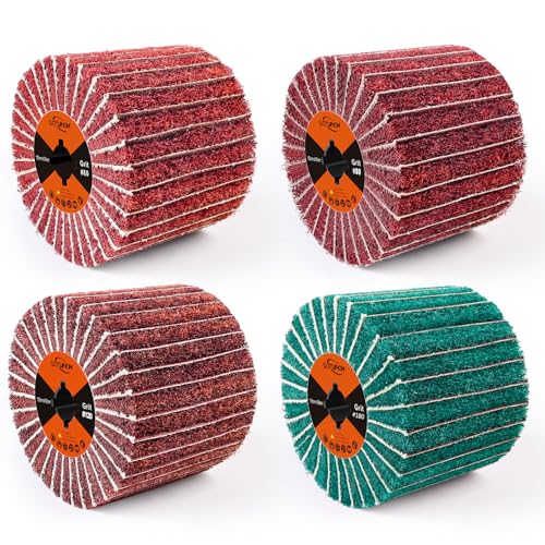 Surface Conditioning Tool 60 80 120 180 Grit Polishing Drum Set - style: 4pcs mix with sandpaper