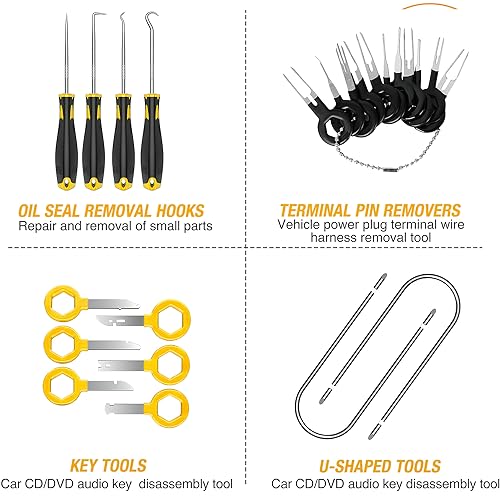 GOOACC 40Pcs Trim Removal Tool Yellow - color: Yellow