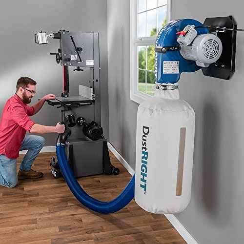 Rockler Dust Right 650 CFM Wall Mount Dust Collector for Woodworking Shops
