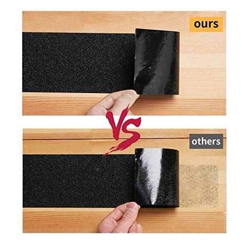 Grip Tape - Heavy Duty Anti Slip Tape, Grip Tape Grit Non Slip for Stairs Outdoor/Indoor, Waterproof High Traction Stairs Non Skid Treads, Durable Triple Layer Adhesive - Black (2 Inch x 36 Feet) - size: 2 Inch x 36 Feet