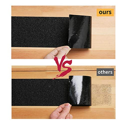 Grip Tape - Heavy Duty Anti Slip Tape, Grip Tape Grit Non Slip for Stairs Outdoor/Indoor, Waterproof High Traction Stairs Non Skid Treads, Durable Triple Layer Adhesive - Black (2 Inch x 36 Feet) - size: 2 Inch x 36 Feet