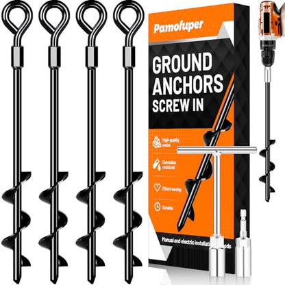 Ground Anchors Screw in Trampoline Anchors Heavy Duty Ground Stakes