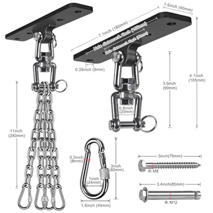 SELEWARE Heavy Duty Punching Bag Hanger, Steel I Beam Clamp for Heavy Bag - color: H: Ceiling Mount Punching Bag Hanger with Chain