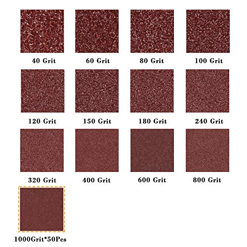 SPEEDWOX 50 Pcs Triangle Sanding Pads Hook and Loop 1000 Grit Oscillating Sanding Pad 90mm 6 Holes Fit 3-1/2 Inches Oscillating Multi Tool Detail Sander Sandpaper Triangle Sanding Discs Sanding Tool - style: 1000 Grit