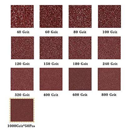 SPEEDWOX 50 Pcs Triangle Sanding Pads Hook and Loop 1000 Grit Oscillating Sanding Pad 90mm 6 Holes Fit 3-1/2 Inches Oscillating Multi Tool Detail Sander Sandpaper Triangle Sanding Discs Sanding Tool - style: 1000 Grit