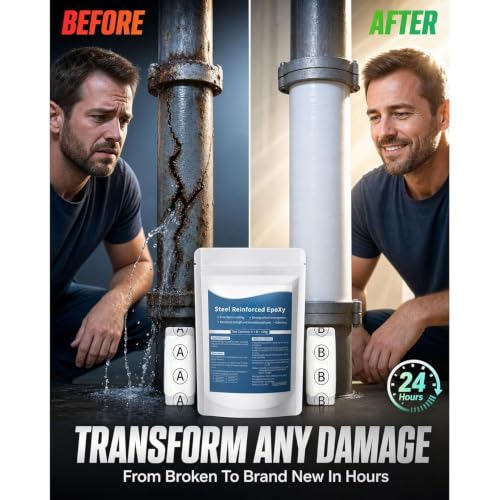 Steel Reinforced Epoxy Putty - Epoxy Putty Fast Repair Clay,2-Part Waterproof Heat-Resistant Repair Kit for Metal Wood Tile Ceramics for Bonding Repairing Sculpting