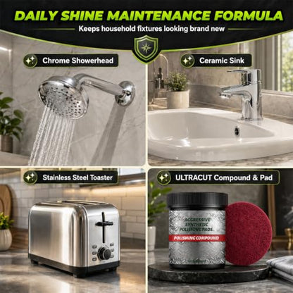 All-in-One Surface Restoration Polish with Pad, 2026 New Multi-Surface Polishing & Scratch Remover Compound for Leather Wood Marble Countertop Refrigerators & Cookware Ovens Sinks, 100g