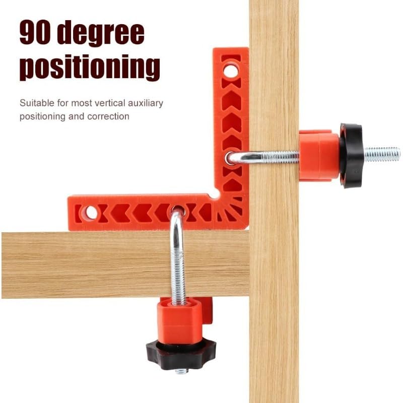 8 Pcs 90° Right Angle Corner Clamps Aluminium Alloy Woodworking Tools (2 4-inch + 2 locking clips) * 2 - size: Large